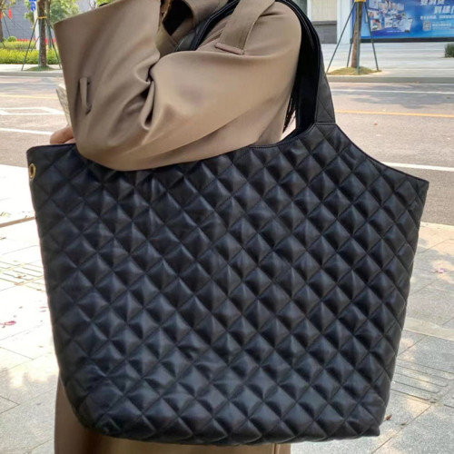 意大利羊皮菱格大容量休閒托特包真皮女包單肩購物袋大包包腋下包 意大利羊皮菱格大容量休閒托特包真皮女包單肩購物袋大包包腋下包