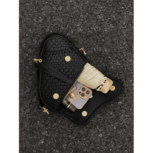 編織包包女2026新款高級質感春夏季復古單肩斜後後背包女士手提馬鞍包