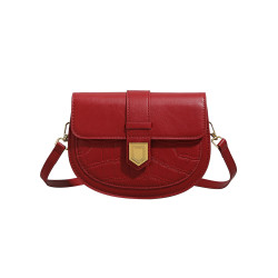 UR鱷魚紋質感馬鞍包女2025新款高級感新娘婚包時尚百搭單肩斜後後背包