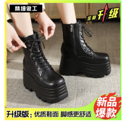 漫展cos增高20Cm馬丁靴女大碼靴英倫風增高顯瘦男女同款百搭單靴