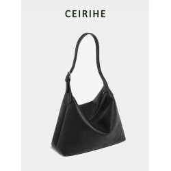CEIRIHE 胎牛皮hobo包包大號腋下包女2025新款真皮單肩斜背餃子包