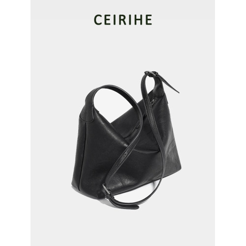 CEIRIHE 胎牛皮hobo包包大號腋下包女2025新款真皮單肩斜背餃子包