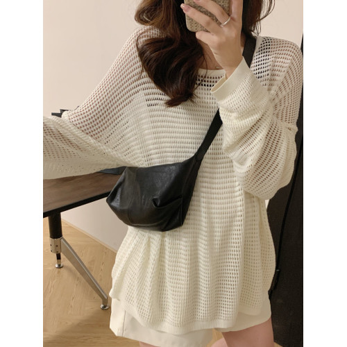 歐洲站頭層植鞣羊皮包包女2026新款高級感真皮腋下包軟皮斜背女包