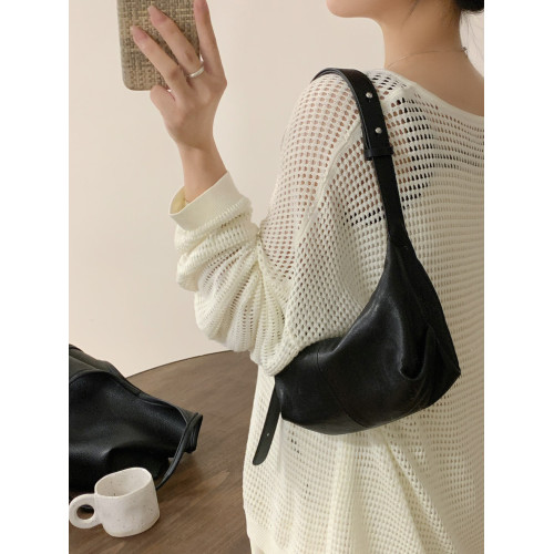 歐洲站頭層植鞣羊皮包包女2026新款高級感真皮腋下包軟皮斜背女包