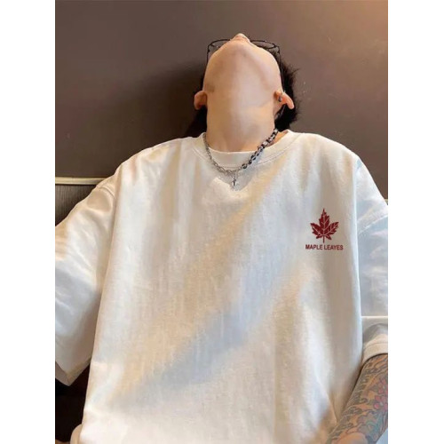 100%重磅純棉大碼男t恤簡約短袖夏季寬鬆美式正肩港風潮牌ins新款