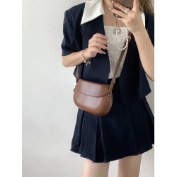 紅色包包女2025新款夏復古馬鞍包小衆設計簡約手機包單肩斜背小包