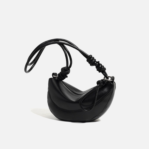 香港牛皮小衆韓版牛角包真皮馬鞍包腋下半月包水壺包單肩斜後後背包女 香港牛皮小衆韓版牛角包真皮馬鞍包腋下半月包水壺包單肩斜後後背包女