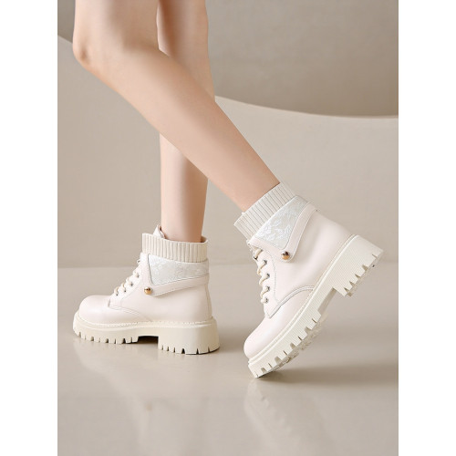 加絨馬丁靴女2026新款冬季英倫風洋氣小短靴厚底增高保暖雪地棉靴 加絨馬丁靴女2026新款冬季英倫風洋氣小短靴厚底增高保暖雪地棉靴