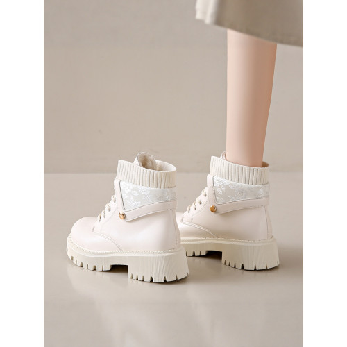 加絨馬丁靴女2026新款冬季英倫風洋氣小短靴厚底增高保暖雪地棉靴 加絨馬丁靴女2026新款冬季英倫風洋氣小短靴厚底增高保暖雪地棉靴