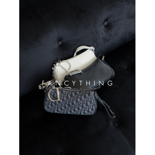 Fancything 巴黎法式vintage復古D釦女單肩包法棍包腋下包