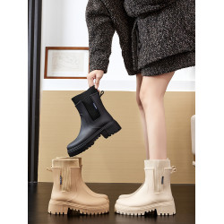 2025女款雨靴時尚百搭韓版雨鞋新款水鞋厚底增高膠鞋外穿防水防滑