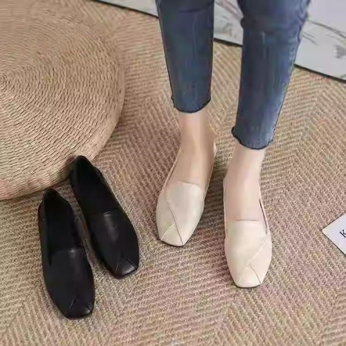 2026夏季牛津軟底真軟皮單鞋女平底懶人鞋一腳蹬樂福鞋工作小皮鞋