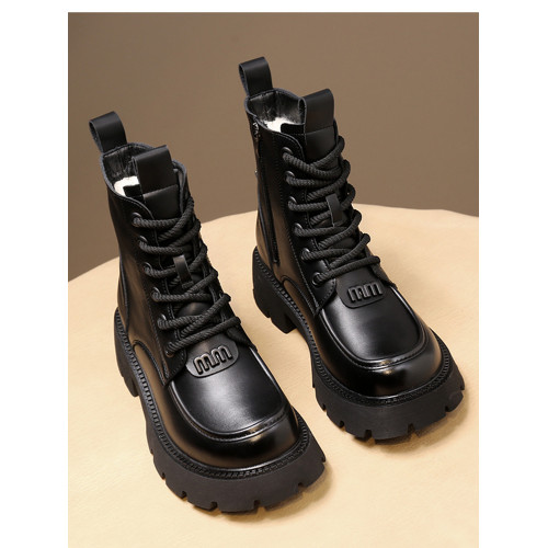 大東歌真皮厚底雪地靴女2025秋冬新款加絨加厚馬丁靴皮毛一體棉鞋 大東歌真皮厚底雪地靴女2025秋冬新款加絨加厚馬丁靴皮毛一體棉鞋