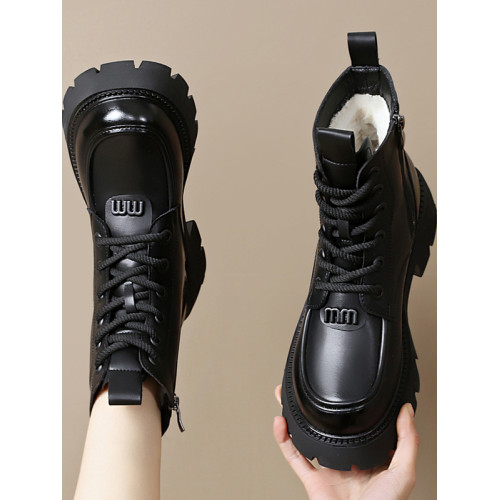 大東歌真皮厚底雪地靴女2025秋冬新款加絨加厚馬丁靴皮毛一體棉鞋 大東歌真皮厚底雪地靴女2025秋冬新款加絨加厚馬丁靴皮毛一體棉鞋