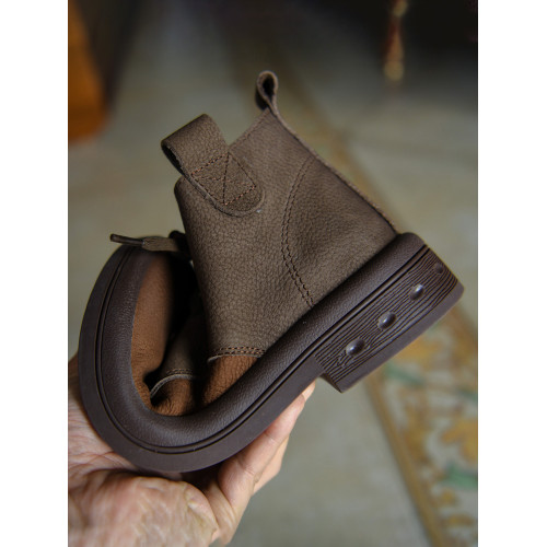 何其醜 頭層牛皮系帶馬丁靴女平底女靴真皮短靴2025新款秋冬女鞋 何其醜 頭層牛皮系帶馬丁靴女平底女靴真皮短靴2025新款秋冬女鞋