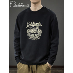 260克純棉長袖t恤男士春秋季2026新款休閒百搭寬鬆休閒上衣打底衫