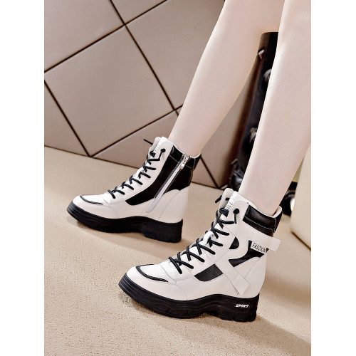 內增高馬丁靴女款英倫風2026新款秋冬爆款真皮加絨棉靴小個子短靴 內增高馬丁靴女款英倫風2026新款秋冬爆款真皮加絨棉靴小個子短靴