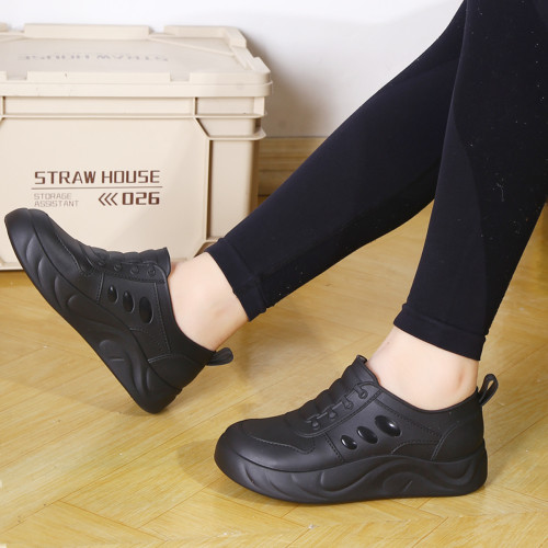 日系時尚水鞋女款防水防滑軟底雨鞋成人廚房工作低幫耐磨雨靴膠鞋