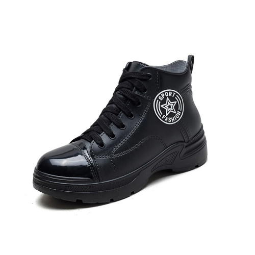 防滑水鞋女士時尚中筒雨靴加絨保暖工作鞋膠鞋女韓版雨鞋女款外穿