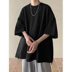 特大碼300斤大口袋工裝短袖T恤男夏季新款潮牌百搭寬鬆五分袖體恤