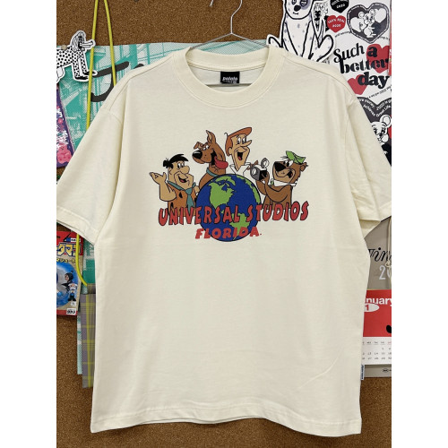 美式卡通復古vintage男女款短袖T恤情侶款純棉寬鬆趣味狗狗印花