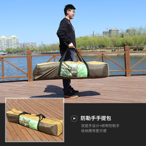 六角帳篷戶外大天幕自動帳防大暴雨防風曬水塗銀矇古包專業野露營