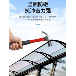 鋁合金戶外遮陽無聲雨棚支架PC耐力板窗戶陽台庭院露台門頭雨搭