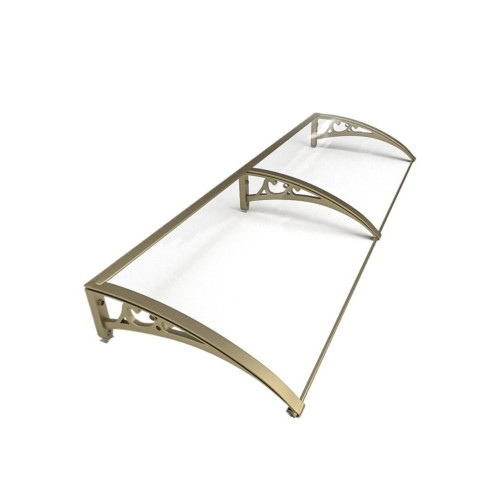 鋁合金戶外遮陽無聲雨棚支架PC耐力板窗戶陽台庭院露台門頭雨搭