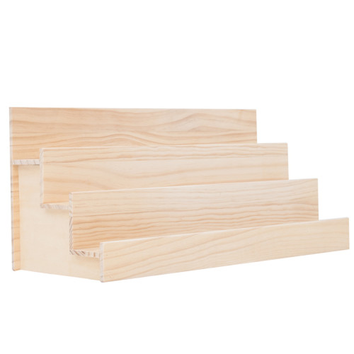 實木梯形化妝品 毛絨公仔收納展示架 手辦架子桌面擺放台家用多層