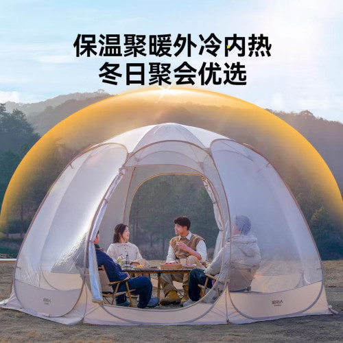 透明帳篷釣魚庭院防雨陽光房防寒抗風室外擺地攤雨棚保暖露營冬季