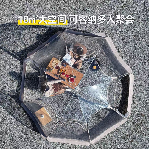 透明帳篷釣魚庭院防雨陽光房防寒抗風室外擺地攤雨棚保暖露營冬季