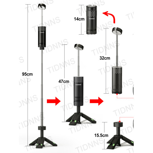 TIDNNS戶外露營燈可拆卸伸縮帶支架多功能超長續航應急工作燈防水