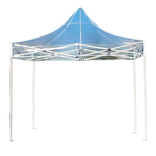 戶外防雨四腳折曡透明帳篷伸縮式四角傘加厚防風防水擺攤雨棚