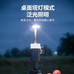 露營燈擎天柱露營伸縮燈多功能手電筒超長續航可攜式充電防水帳篷燈