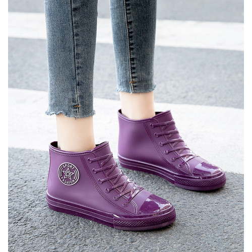 時尚外穿女士雨鞋膠鞋女短筒防水鞋防滑工作橡膠夏季雨靴柔軟廚房