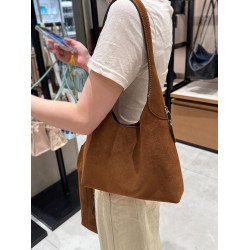 麂皮大容量托特包包女2026新款輕奢小衆高級感復古通勤單肩腋下包