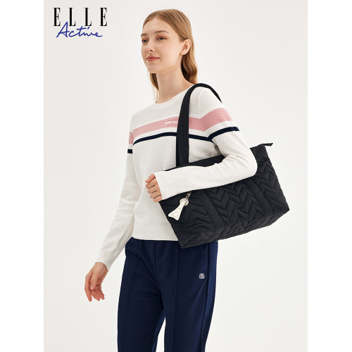 ELLE Active時尚休閒大容量托特包高級感單肩包手拎包包女