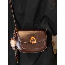 時尚休閒馬鞍包女2025冬季新款復古簡約百搭單肩包高級感潮流女包