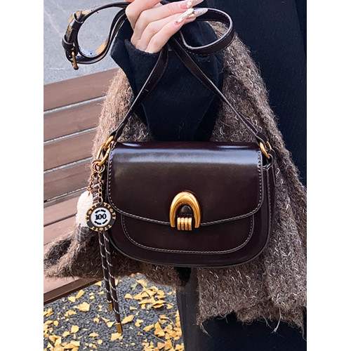 時尚休閒馬鞍包女2025冬季新款復古簡約百搭單肩包高級感潮流女包