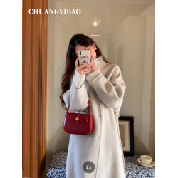 韓版小衆ins百搭手提包女2005新款秋冬百搭馬鞍包休閒單肩斜後後背包