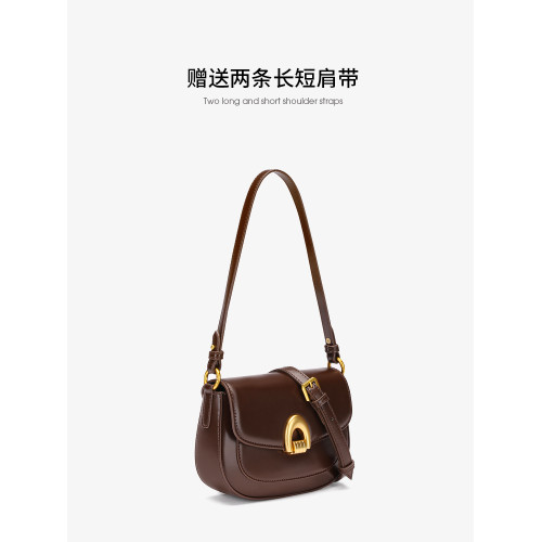 馬鞍包包女士2026新款春夏百搭單肩斜後後背包女款小衆白色腋下女包小