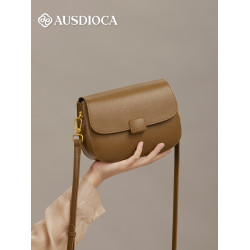 真皮馬鞍包女2026新款時尚高級感單肩包小挎包植鞣牛皮女士斜後後背包