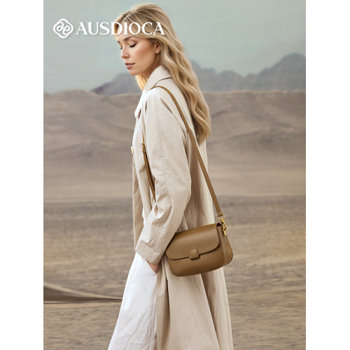 真皮馬鞍包女2026新款時尚高級感單肩包小挎包植鞣牛皮女士斜後後背包