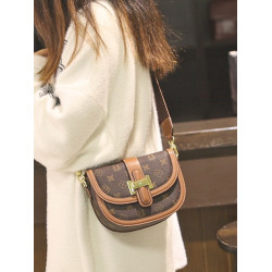 爆款超火小包包女士2025新款今年流行高級感寬肩帶斜背女款馬鞍包