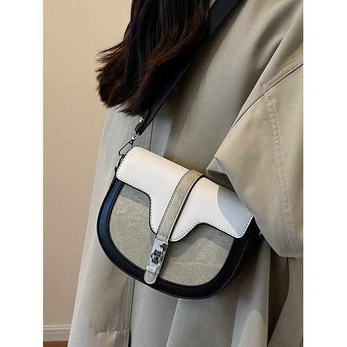 法式小衆包包女2026新款高級感洋氣單肩斜後後背包網紅爆款超火馬鞍包