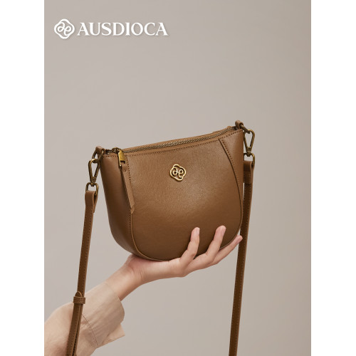 真皮馬鞍包女2026新款時尚復古單肩包通勤女包植鞣牛皮女士斜後後背包