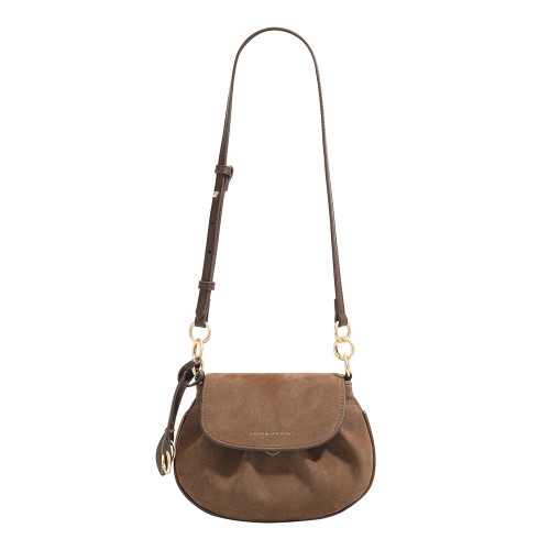 CHARIC&KROSS秋冬復古繙毛皮馬鞍包女美拉德風通勤單肩斜背小豬包