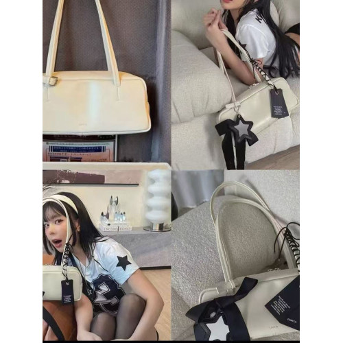 薑澁琪同款韓國St新款法棍包蝴蝶結星星單肩腋下包手提包女