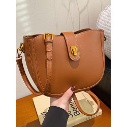 法國復古高級感馬鞍包女2025冬季新款時尚印花休閒單肩包潮流女包