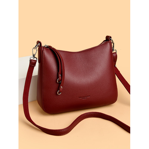 真皮斜後後背包包女2025新款女士大容量單肩斜後後背包包高級感中年媽媽包 真皮斜後後背包包女2025新款女士大容量單肩斜後後背包包高級感中年媽媽包